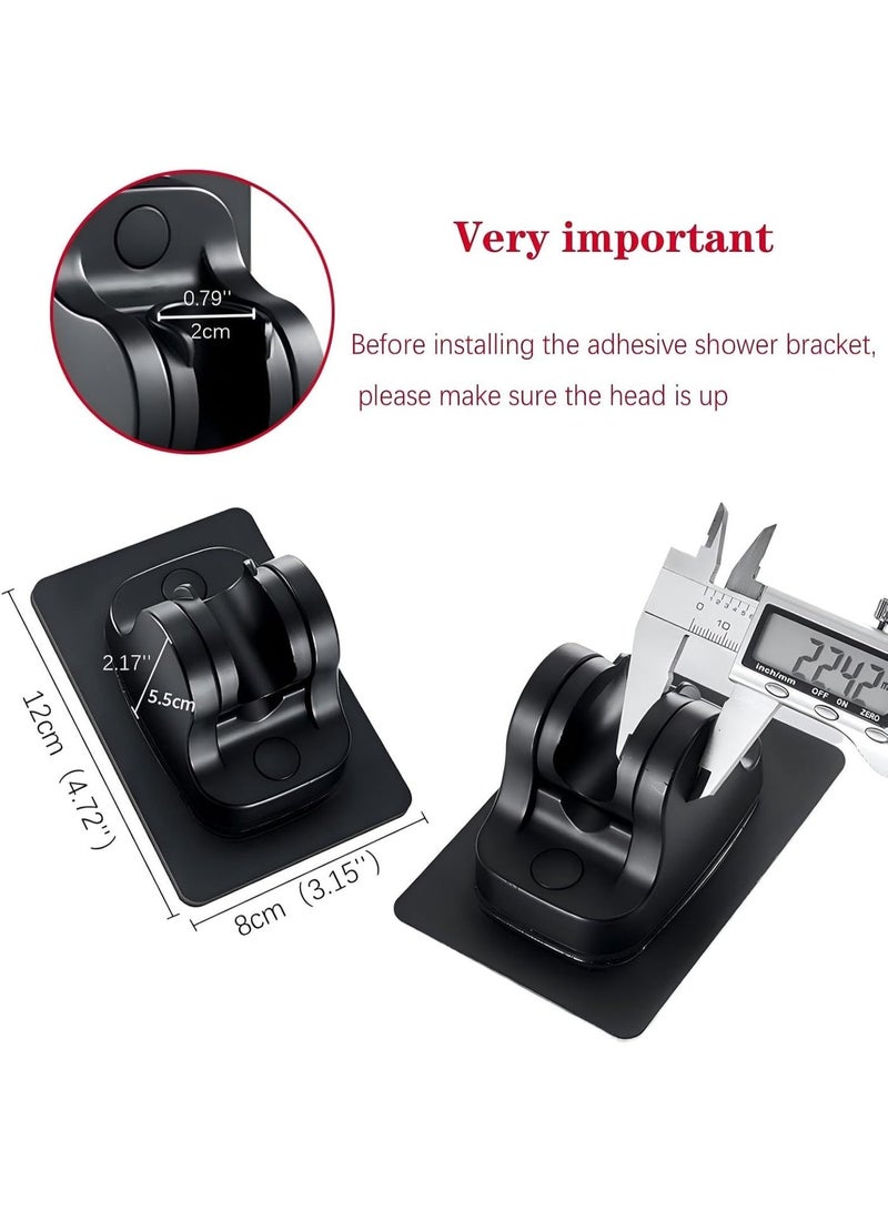 2 PCS Large Wall Mount Strong Adhesive Waterproof Handheld Shower Holder,Shower Head Holder - Image 4